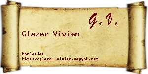 Glazer Vivien névjegykártya